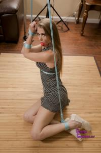 www.collegecaptures.com - Kitty Quinn: Kneeling Sundress Hogtie thumbnail